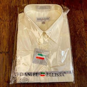 Men’s Ivory button up dress shirt. Never opened! 17 Neck 36-37 Sleeve